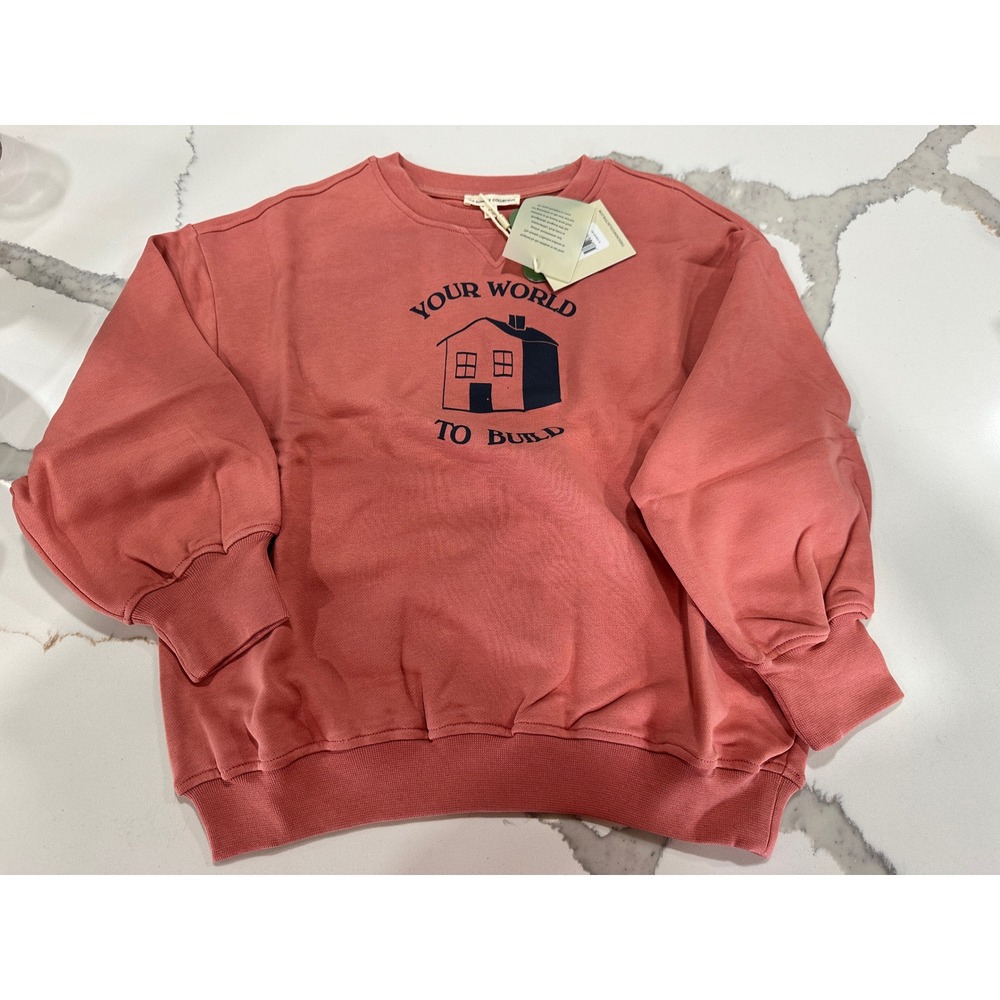 The Sunday Collective Kids Brick Dust Your World To‎ Build Sweatshirt 8Y NWT